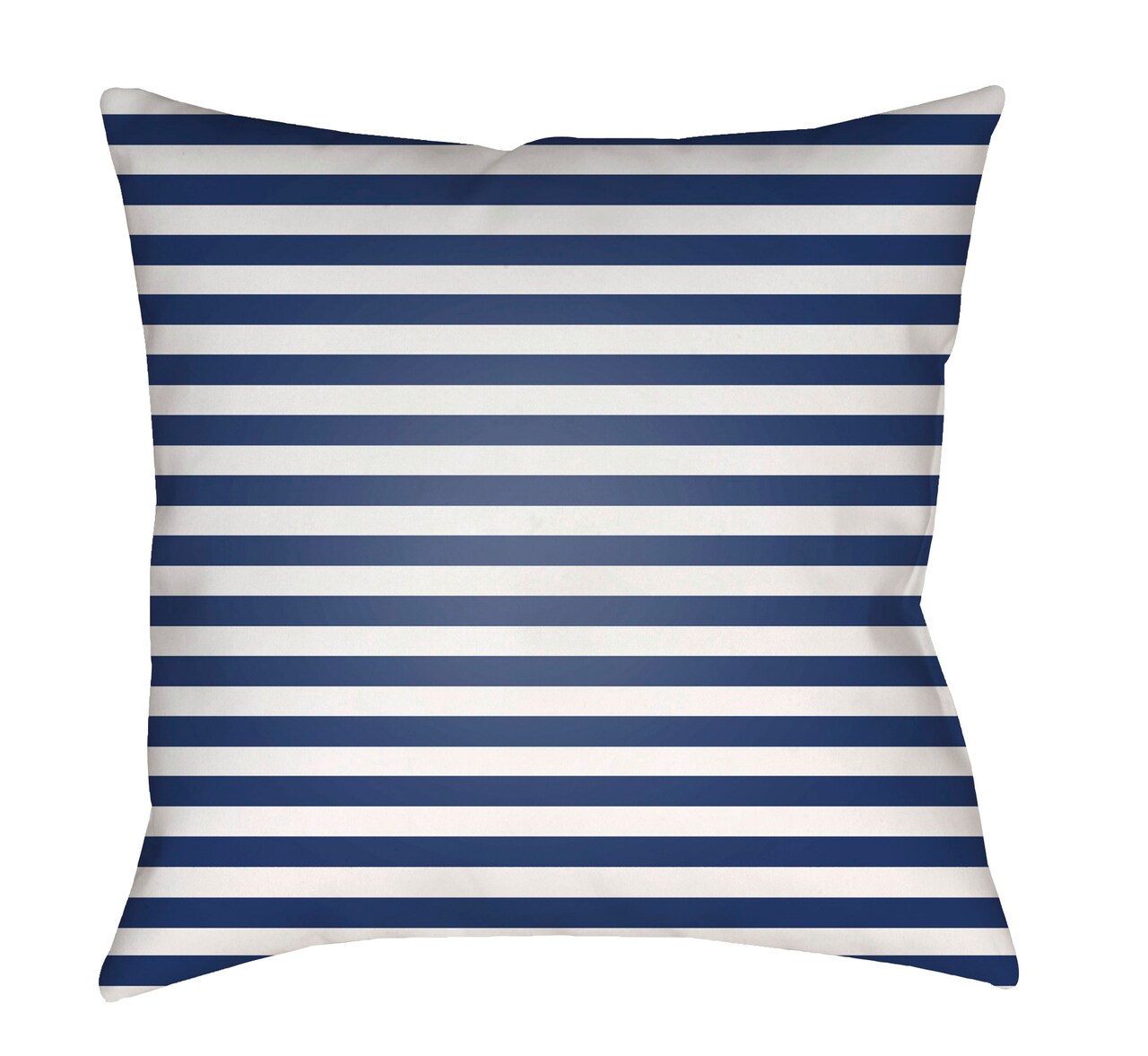 Tiwari Home 18" Navy Blue and White Striped Woven Square Throw Pillow Cover with Knife Edge